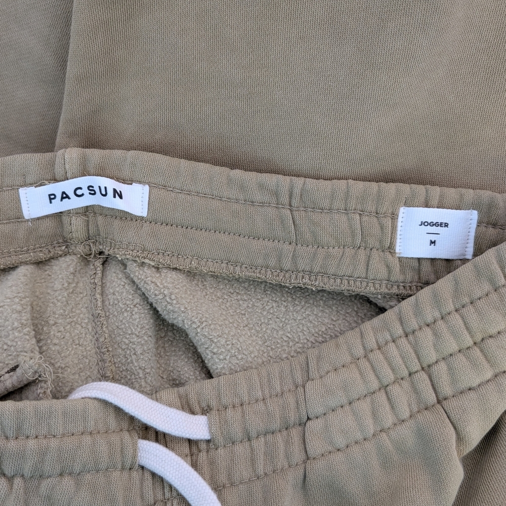 PacSun Men's Khaki Jogger Sweatpants - Picture 3 of 3
